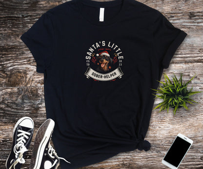 Santa's little dober-helper, doberman christmas shirt