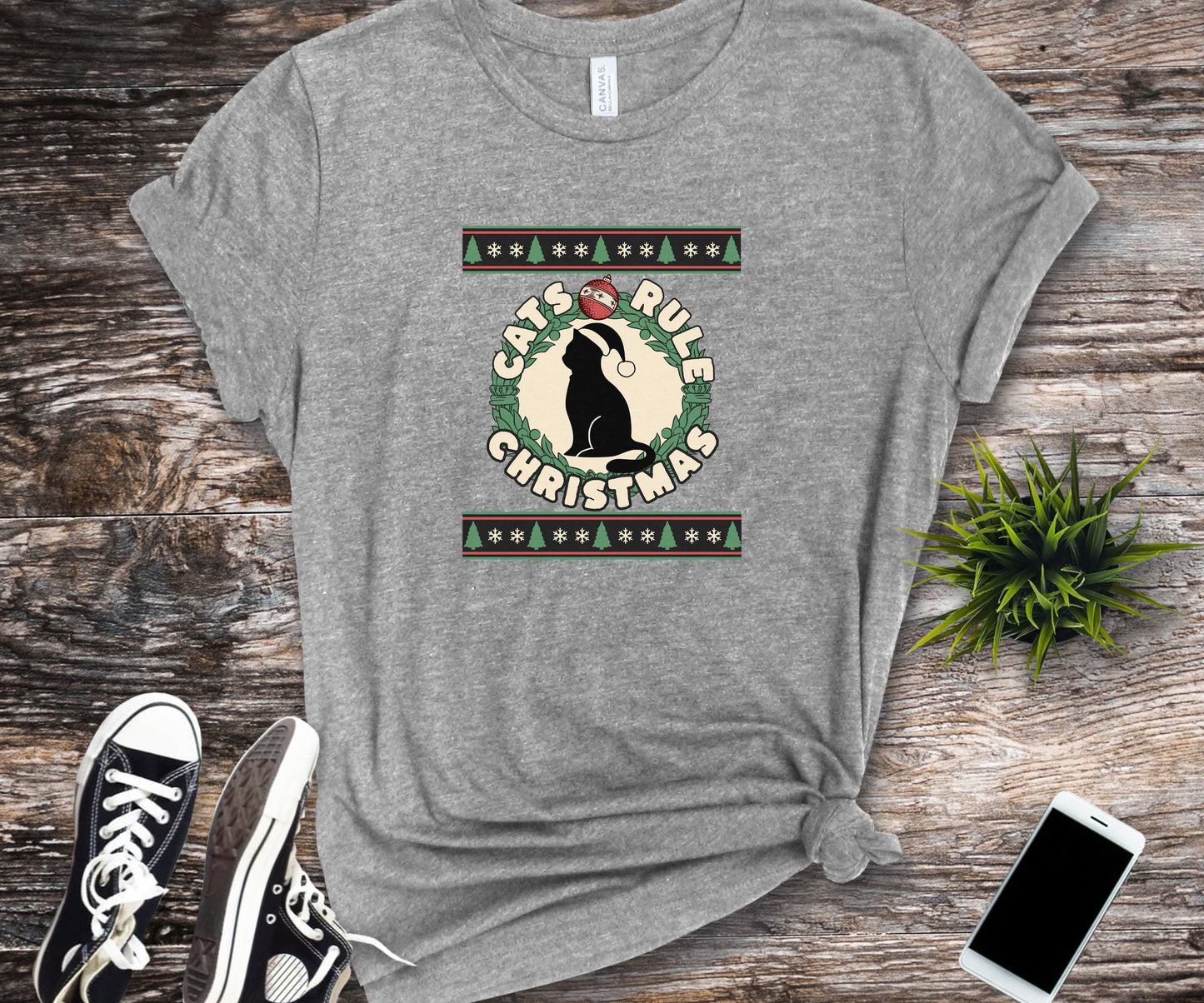 Cats rule Christmas, Cat shirt, christmas cat shirt