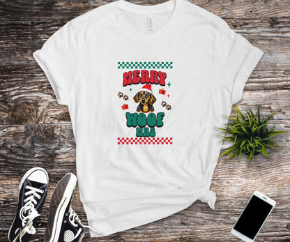 Merry Woofmas, wiener lover shirt, christmas  wiener shirt