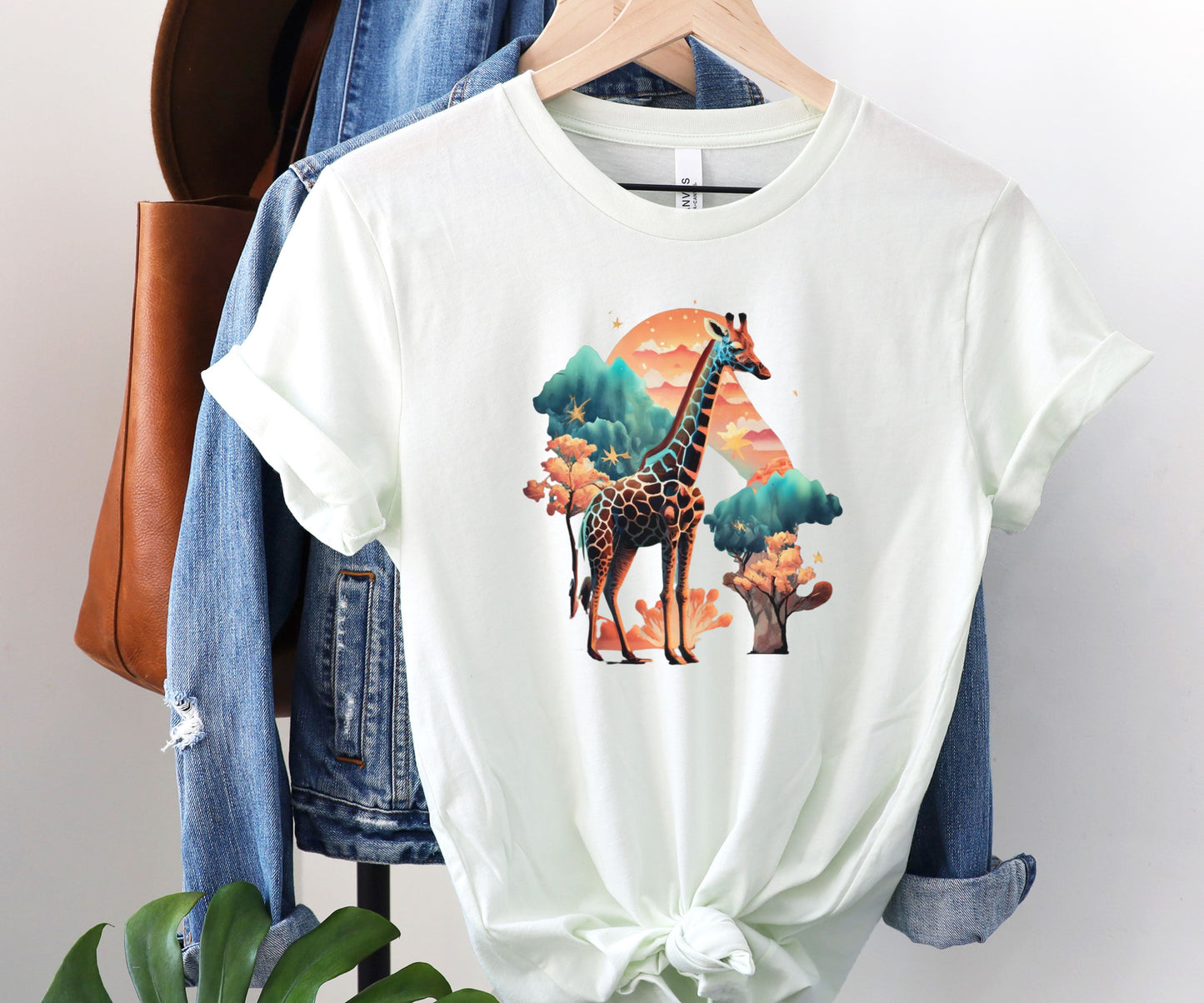 Giraffe shirt, colorful giraffe shirt