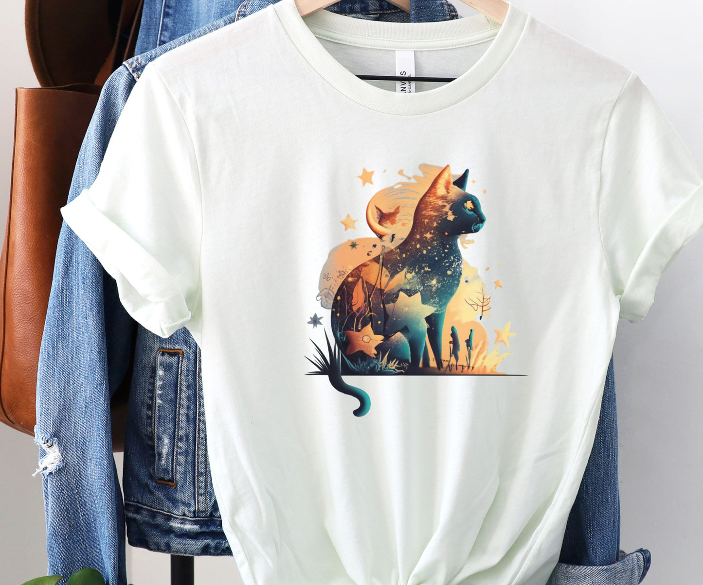 Cat shirt, colorful shirt for cat lover, graphic shirt