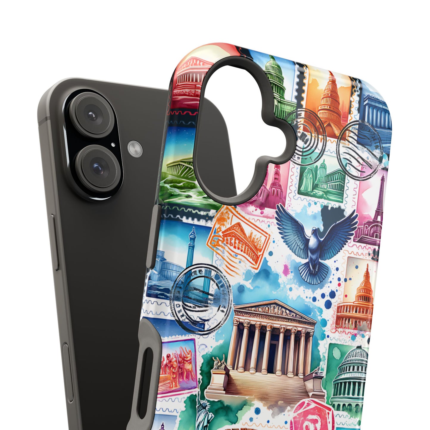 Stamp Collage MagSafe Tough Iphone Case