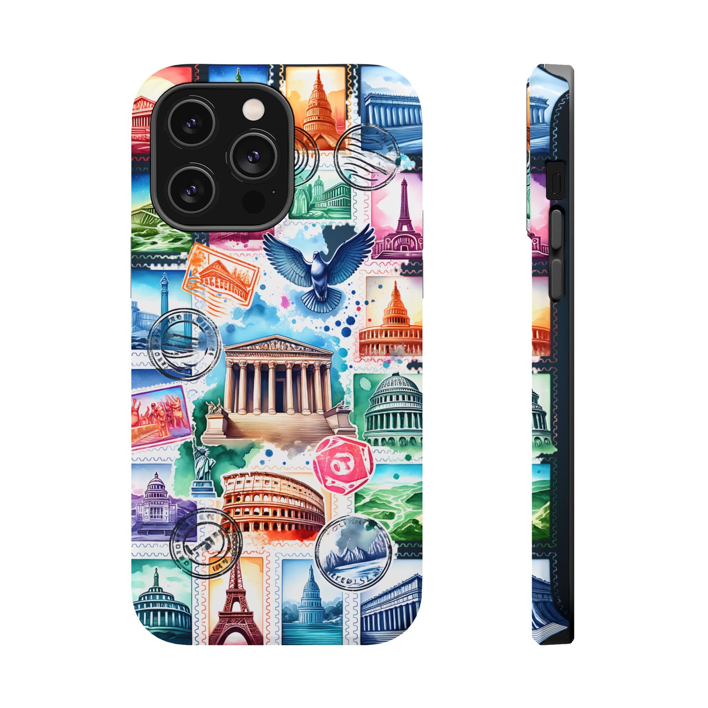 Stamp Collage MagSafe Tough Iphone Case