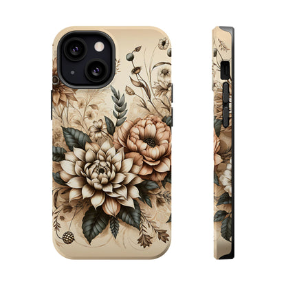 Boho flowers MagSafe Tough Iphone Case