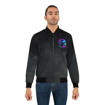 Men's lightweight Bomber Jacket (AOP), black panther jacket