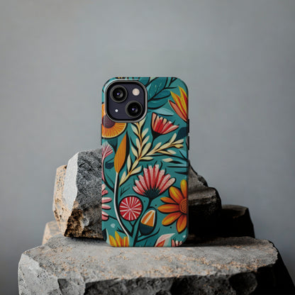 Boho wildflower tough phone case