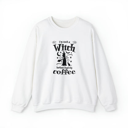 I'm such a witch before i had my coffee, funny Halloween sweatshirt