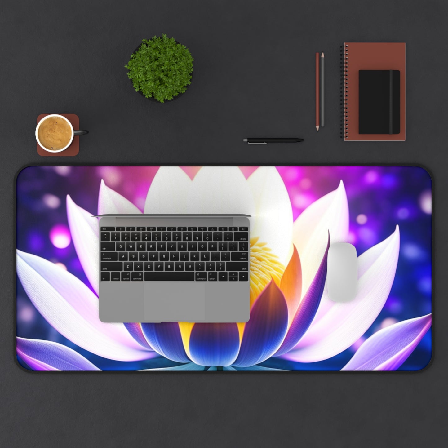 Lotus flower Desk Mat