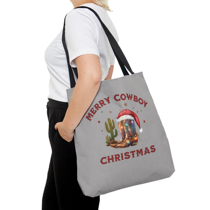 Merry cowboy christmas, Christmas tote bag