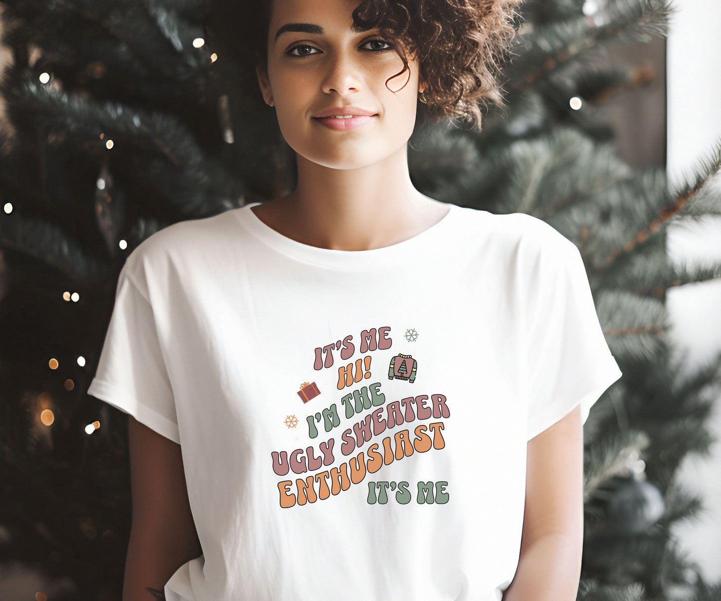 It's me Hi I'm the ugly sweater enthusiast It's me, Funny Christmas shirt, Ugly sweater shirt