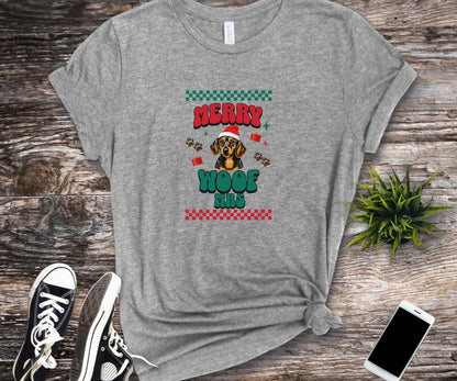 Merry Woofmas, wiener lover shirt, christmas  wiener shirt