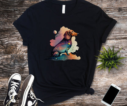 Wiener shirt, colorful Dachshund shirt, psychedelic shirt