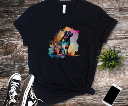 Rottweiler shirt, colorful shirt, psychedelic shirt,  dog lover shirt