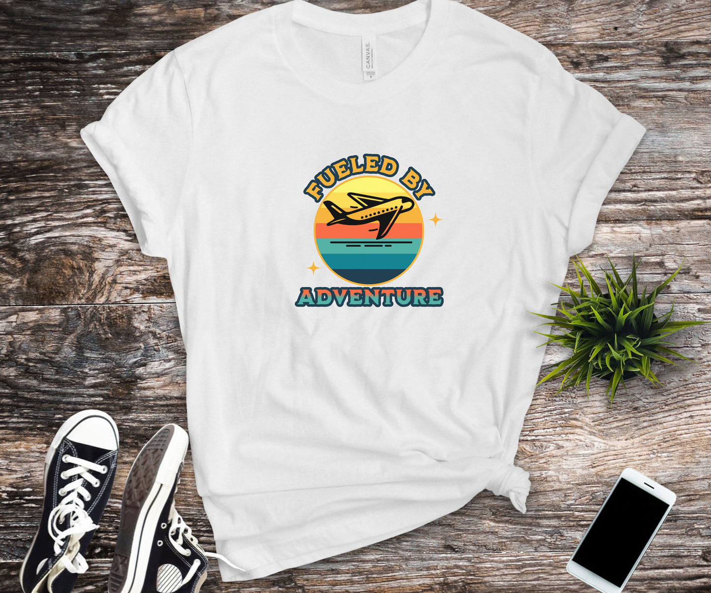 Fueled by adventure, travel shirt, vacation shirt