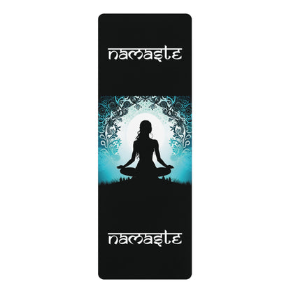 Sukhasana Pose Rubber Yoga Mat, Namaste