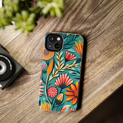 Boho wildflower tough phone case