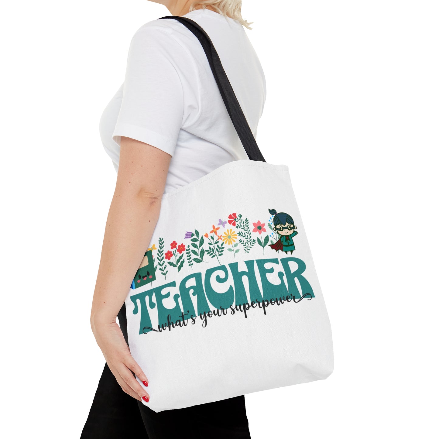 Teacher superhero, teacher tote bag