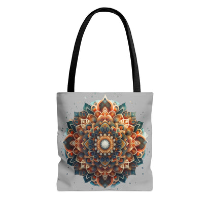 Tote Bag (AOP), Mandala tote bag, mandala art, floral mandala, 3d mandala, mandala bag