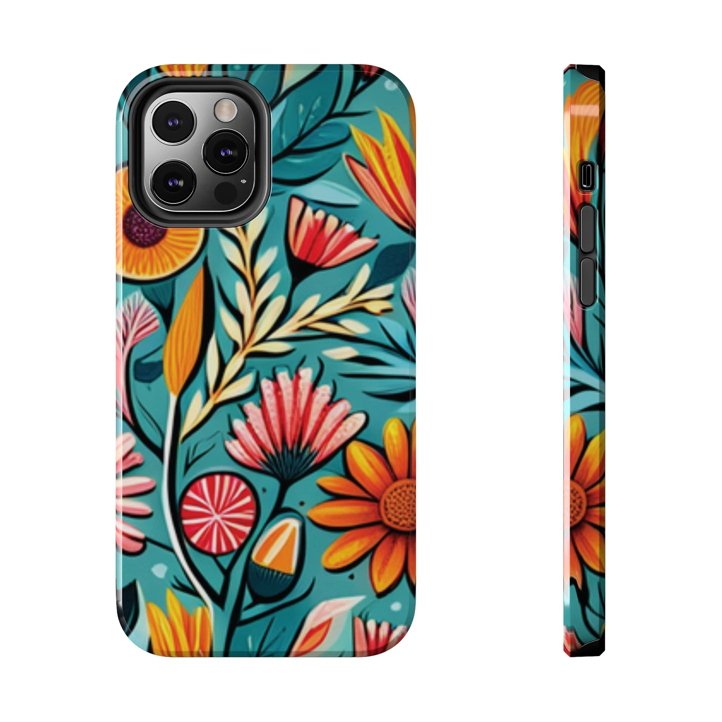 Boho wildflower tough phone case