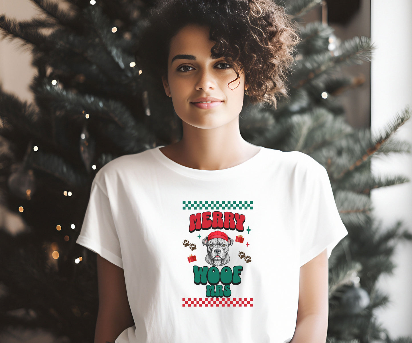 Merry Woofmas, pitbull lover shirt, christmas pitbull shirt