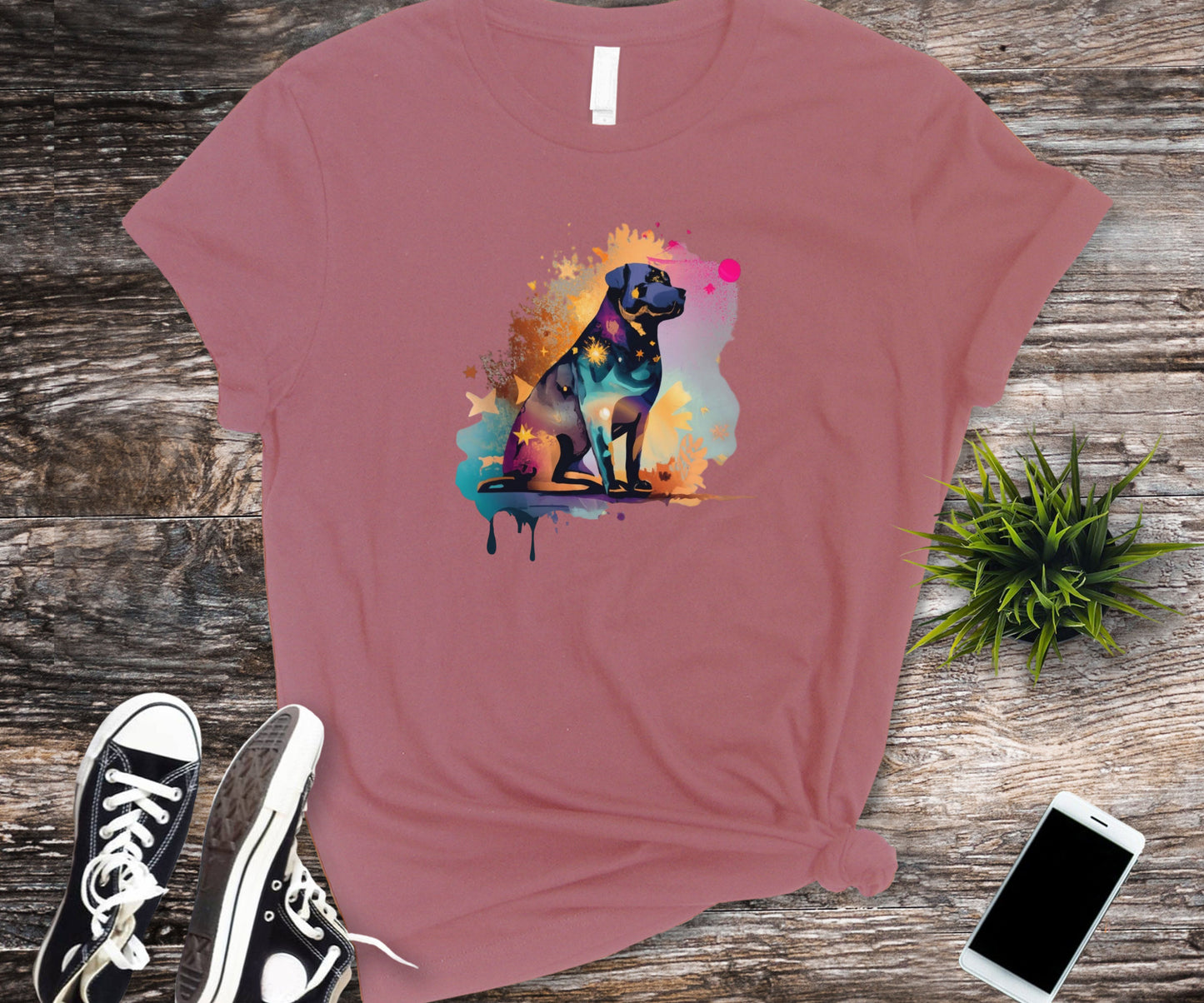 Rottweiler shirt, colorful shirt, psychedelic shirt,  dog lover shirt