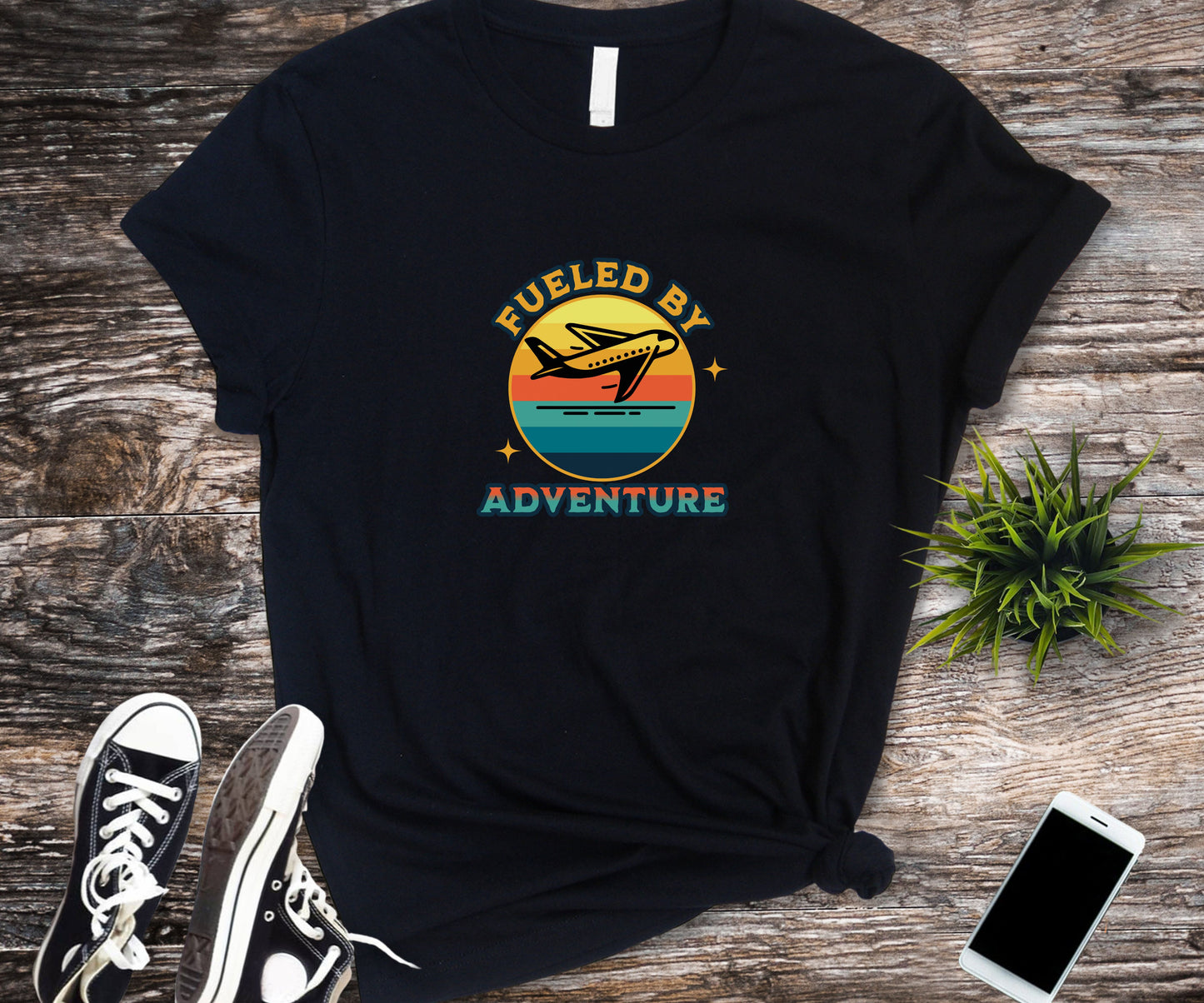 Fueled by adventure, travel shirt, vacation shirt