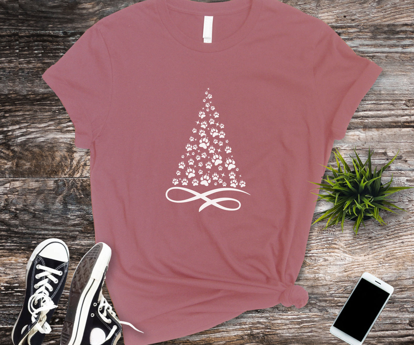 Paw Christmas tree, dog lover christmas shirt