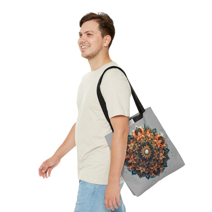 Tote Bag (AOP), Mandala tote bag, mandala art, floral mandala, 3d mandala, mandala bag