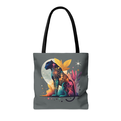 black panther Tote Bag, colorful panther tote bag