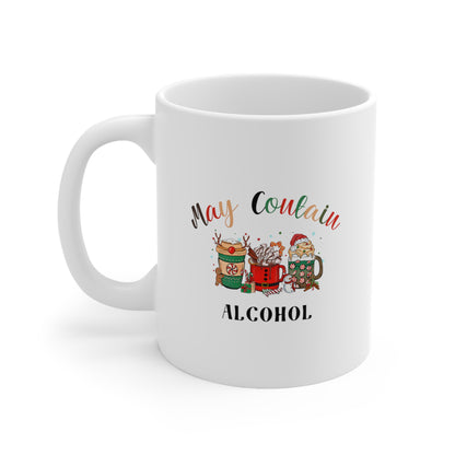 Merry christmas, Christmas drinks, funny mug, white Ceramic Mug 11oz