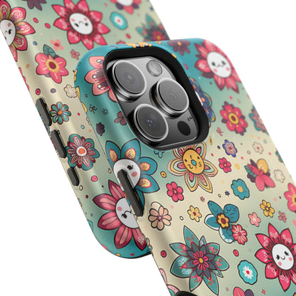 Kawai Flowers MagSafe Tough Iphone Case