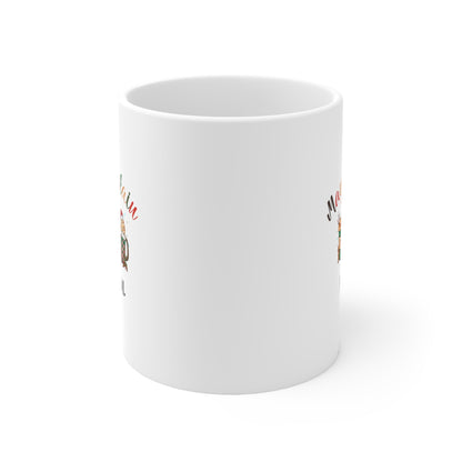 Merry christmas, Christmas drinks, funny mug, white Ceramic Mug 11oz