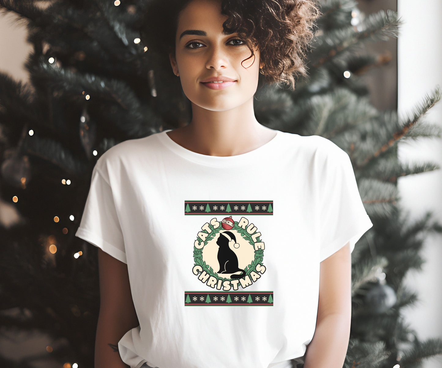 Cats rule Christmas, Cat shirt, christmas cat shirt