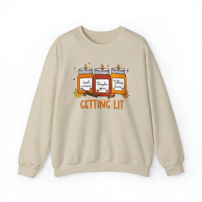 Getting lit, funny thanksgiving sweatshirt