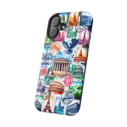 Stamp Collage MagSafe Tough Iphone Case