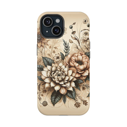 Boho flowers MagSafe Tough Iphone Case