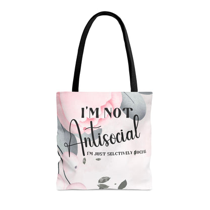 I’m not Antisocial bag, Tote bag quote