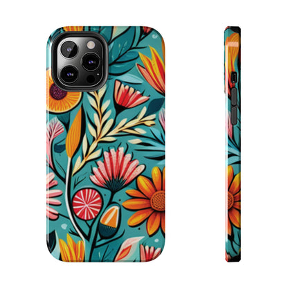 Boho wildflower tough phone case