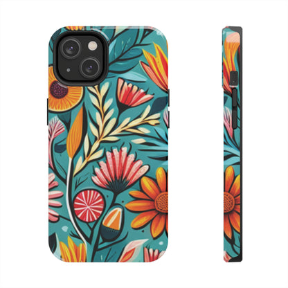 Boho wildflower tough phone case