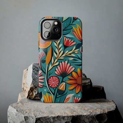 Boho wildflower tough phone case