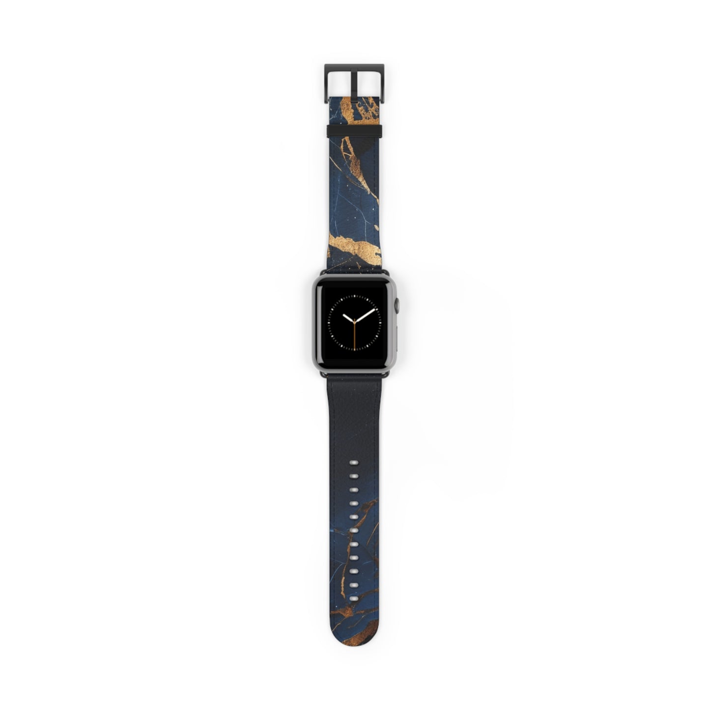 Dark Blue Faux Leather Apple Watch Band