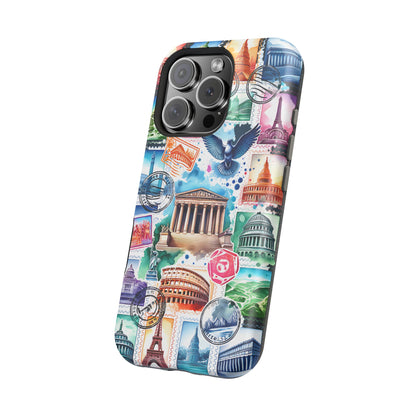 Stamp Collage MagSafe Tough Iphone Case