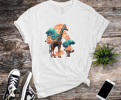 Giraffe shirt, colorful giraffe shirt