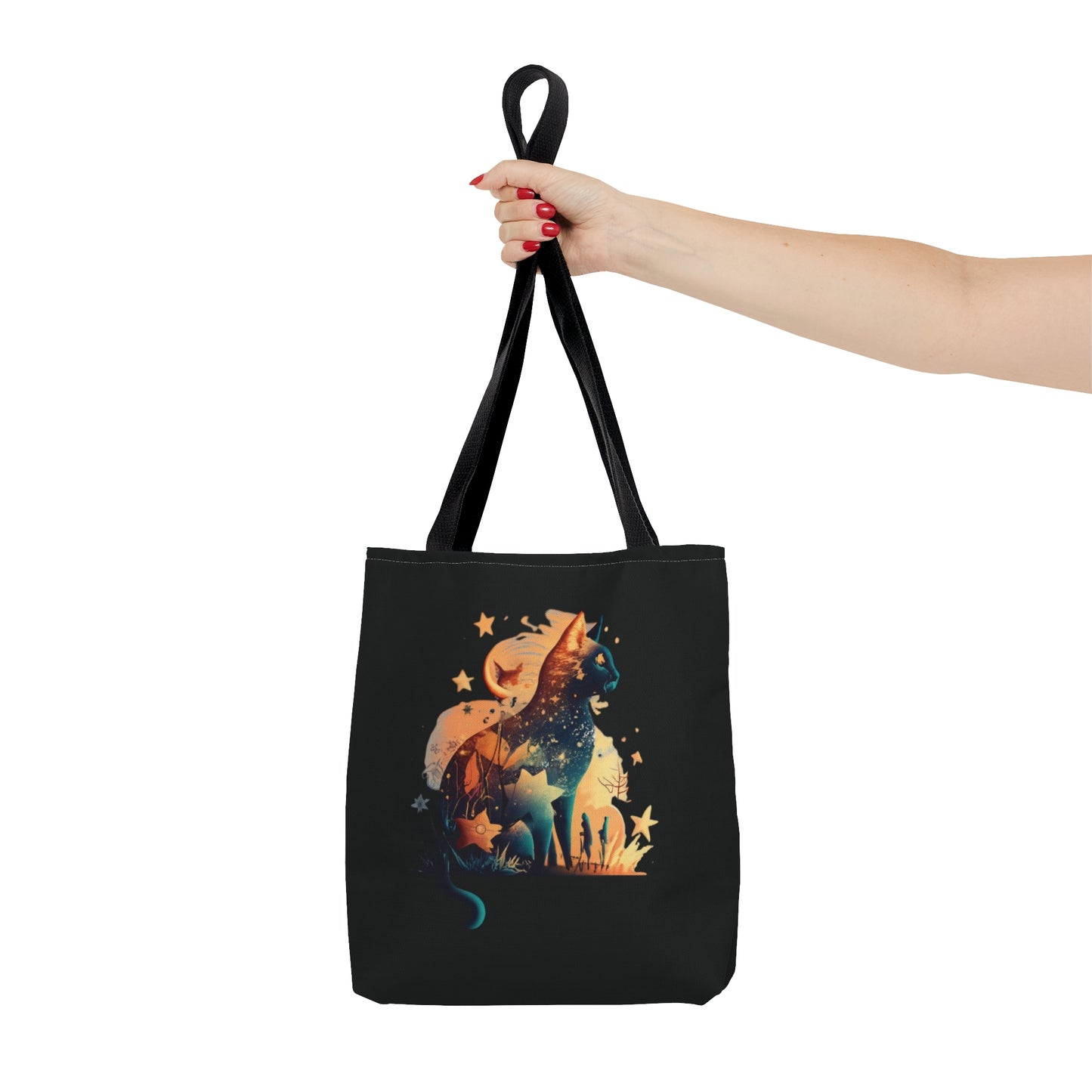 Colorful cat Tote Bag, mystical tote bag