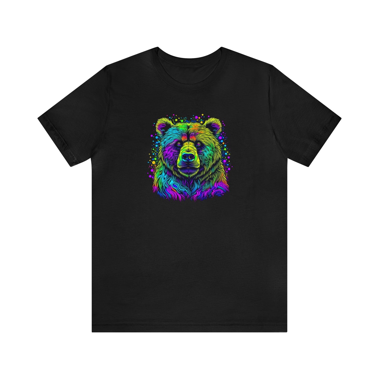 Colorful, psychedelic bear shirt