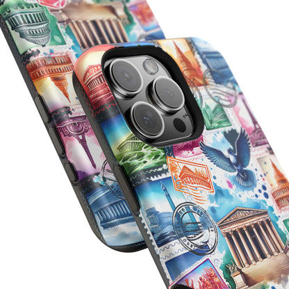 Stamp Collage MagSafe Tough Iphone Case