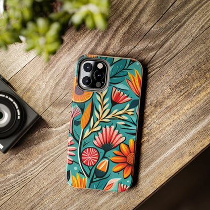 Boho wildflower tough phone case