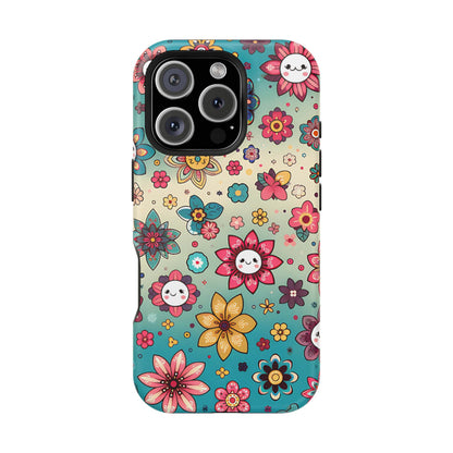 Kawai Flowers MagSafe Tough Iphone Case