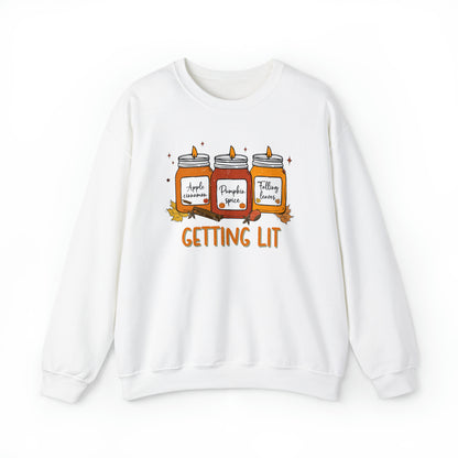 Getting lit, funny thanksgiving sweatshirt