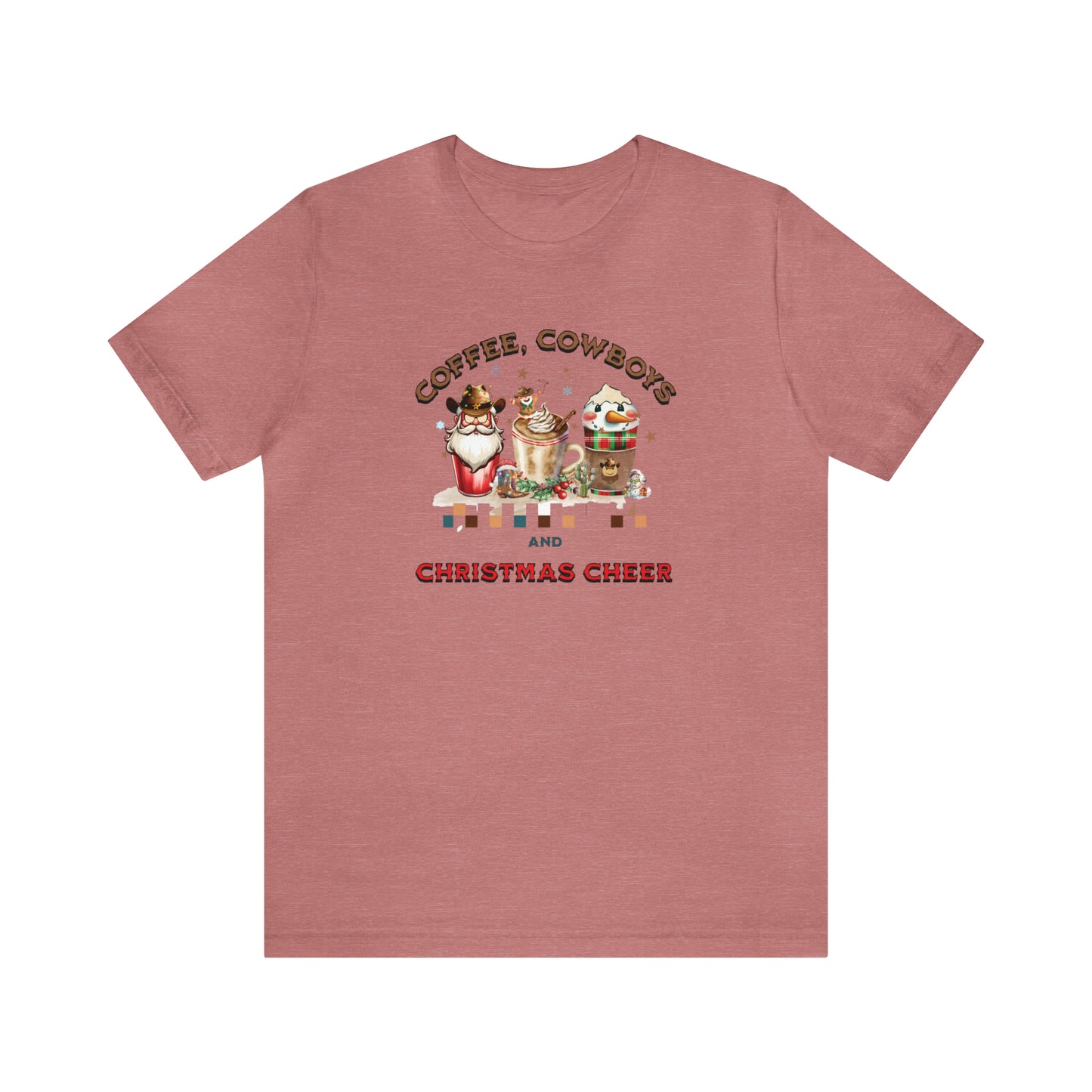 Coffee, cowboys and christmas cheer, western Christmas shirt